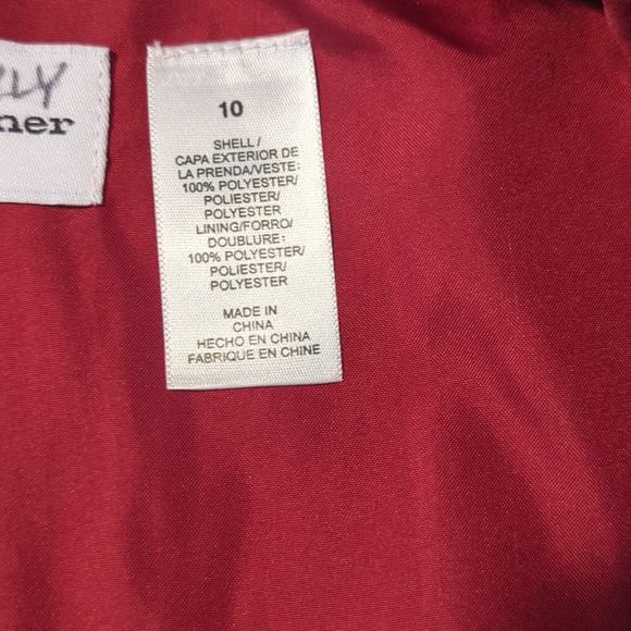 Alfred Dunner Brown/Tan/Red Lightweight Stitched Open Front Jacket Women's Sz 10 - Picture 8 of 8